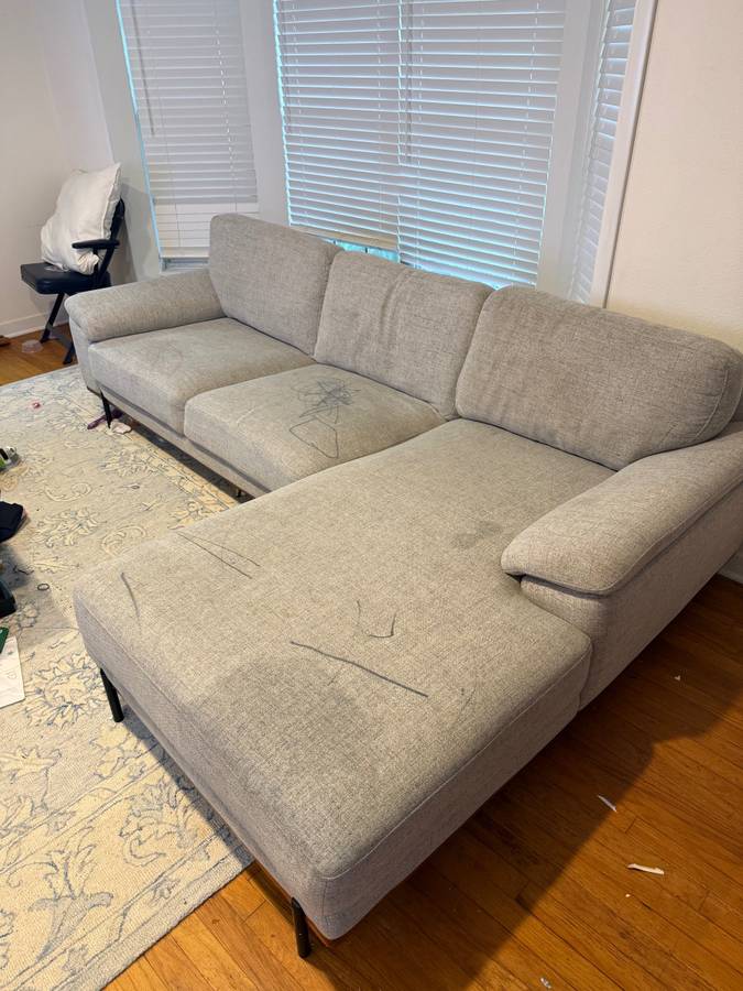 Urban Chic 2-Piece Mid-Century Modern Sectional