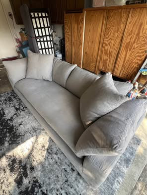 Restoration Hardware 9 ft Cloud Sofa in Grey