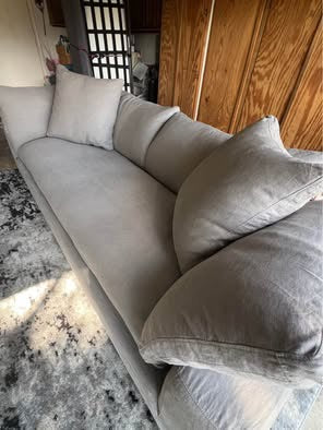 Restoration Hardware 9 ft Cloud Sofa in Grey